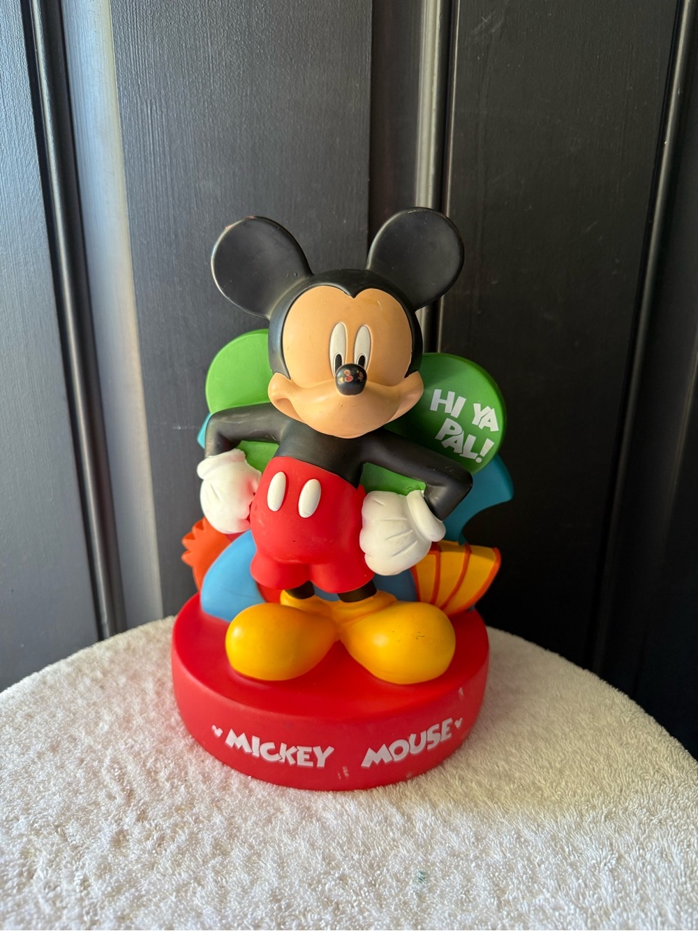 Mickey Mouse Hi Ya Pal! Plastic Bank 10" Tall Disney Parks